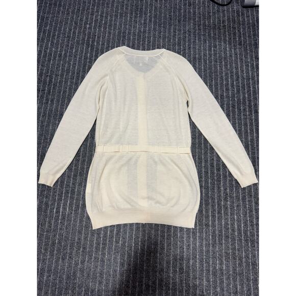 3.1 Phillip Lim Women’s Ivory Wool Cotton Button Up Belted Long Cardigan Size M - Picture 3 of 11